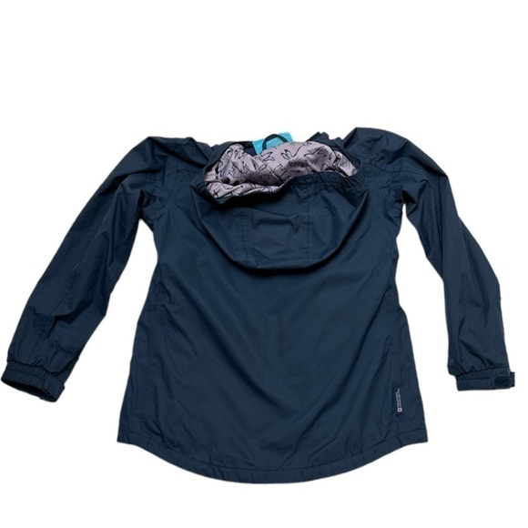 EUC Mountain Warehouse Navy Windbreaker, Hood Lavender Bunny Print Lining Zip Up - Picture 4 of 10